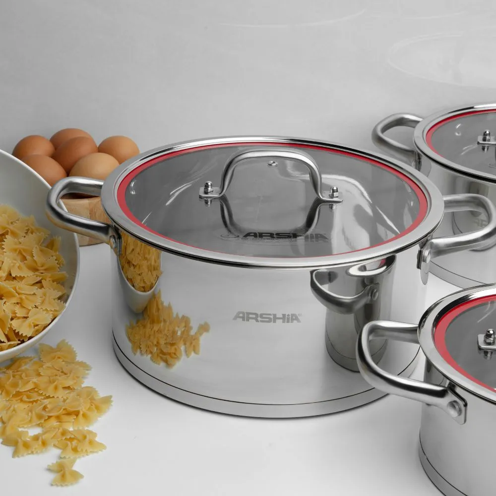 Arshia Stainless Steel Cookware 8pc Set