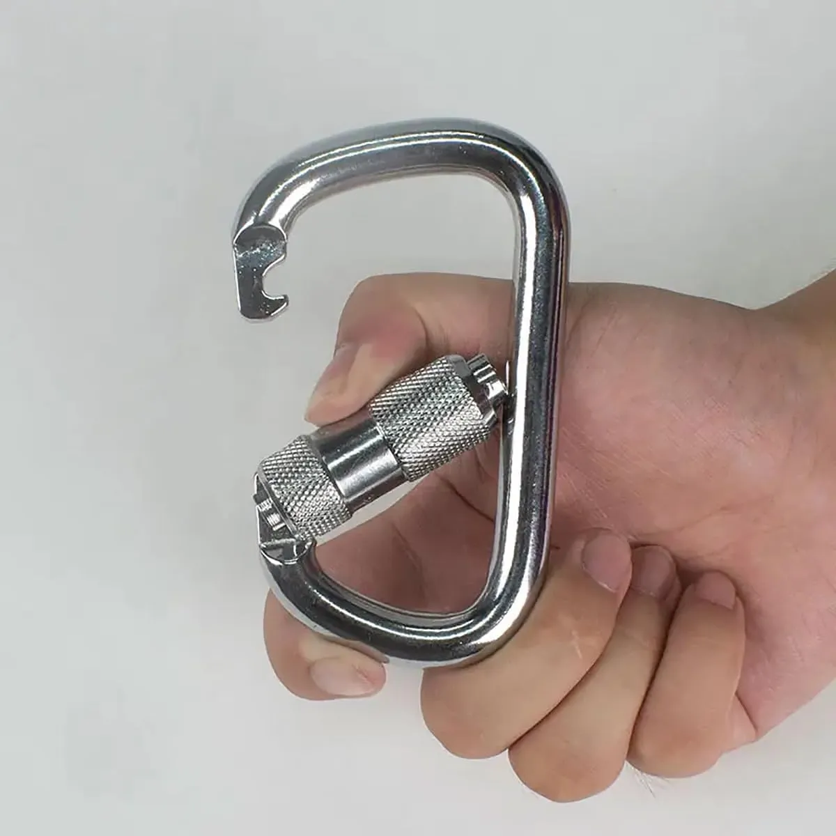 Auto Locking Carabiner 45KN=10000lbs Heavy Duty Large Clip Climbing Carabiner Twist Lock Carabiners for Rock Climbing, Camping, Gym,Rescue (CE Rated,D Shape)
