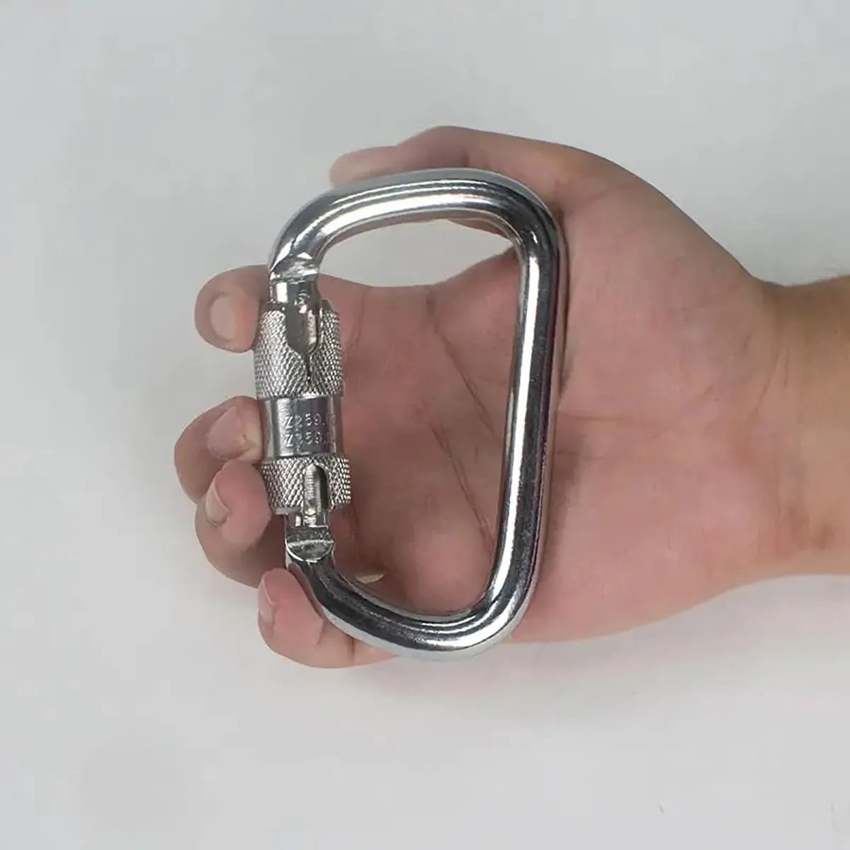 Auto Locking Carabiner 45KN=10000lbs Heavy Duty Large Clip Climbing Carabiner Twist Lock Carabiners for Rock Climbing, Camping, Gym,Rescue (CE Rated,D Shape)