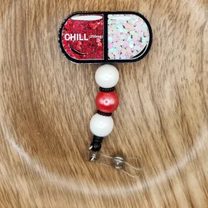Badge Reel-Chill Pill (Shaker) NP094