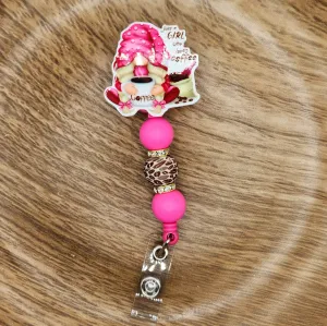 Badge Reel-Just a Girl Who Loves Coffee Gnome CR011