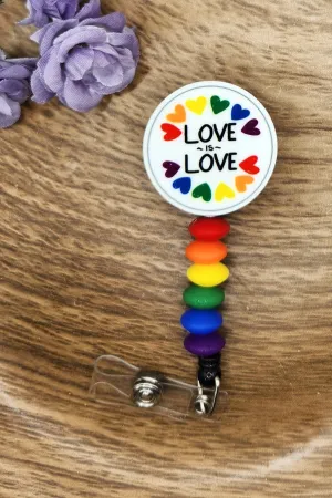 Badge Reel-Love is Love Rainbow Hearts CA001