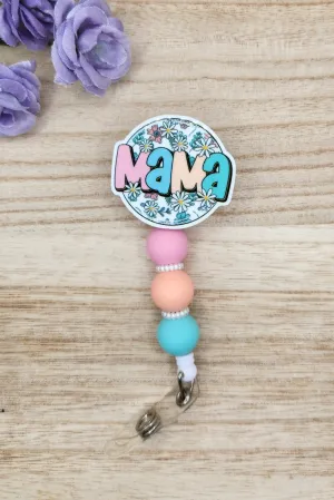 Badge Reel-Mama (Pastel Floral) MW002