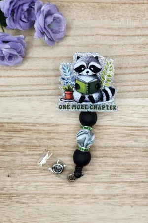Badge Reel-One More Chapter Raccoon (Silver Glitter) CR012
