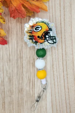 Badge Reel-Packers Helmet Zoom (Silver Glitter) SP017
