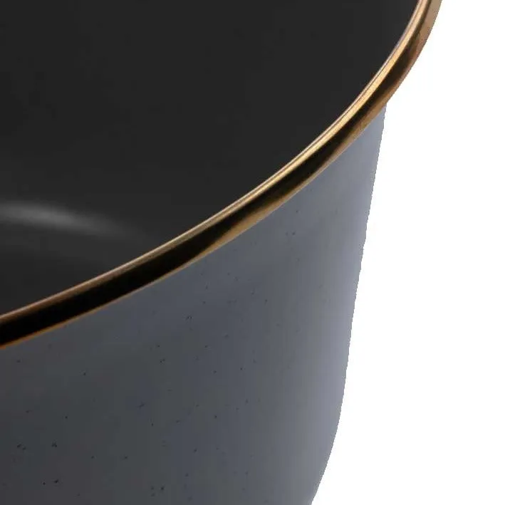 Barebones Enamel Mixing Bowls - Slate Grey