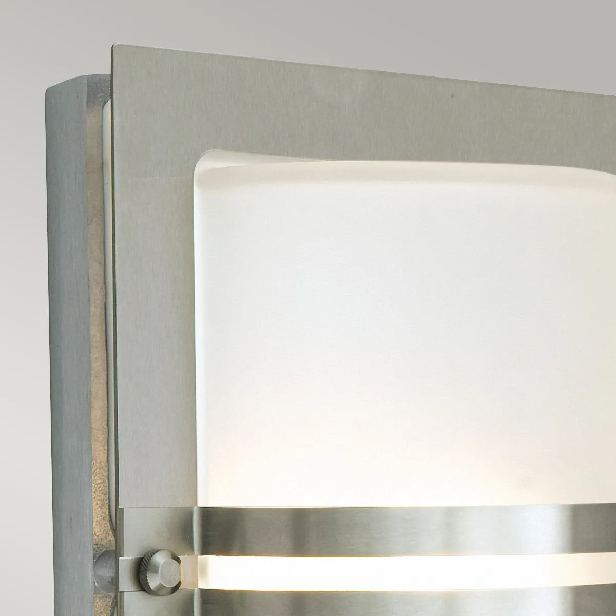 Basel 1 Light Wall Lantern - Stainless Steel With Frosted Glass | Stainless Steel