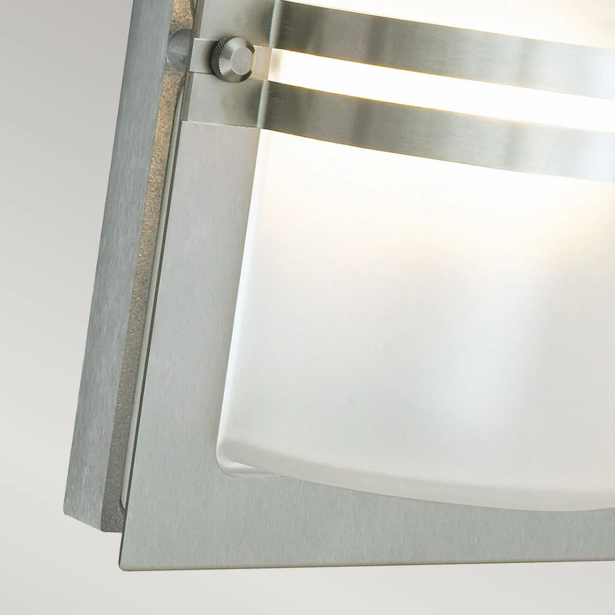 Basel 1 Light Wall Lantern - Stainless Steel With Frosted Glass | Stainless Steel