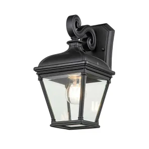 Bayview 1 Light Medium Wall Lantern | Black
