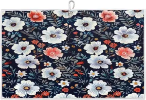 Beautiful Pictures Fowers Leaves Golf Towel with Heavy Duty Carabiner Ultra Absorbent Quick Dry Perfect for Cleaning Clubs Balls Gear Essential Golf Accessory for Men Women Kids