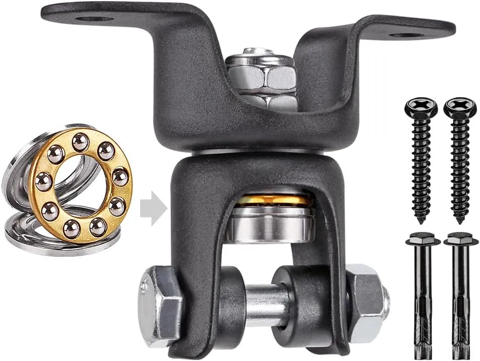 BeneLabel Heavy Duty Boxing Punching Bag Hanger with Chain, 800 LB Capacity, 360° Rotation Wood Beam Holder with 4 Chains and 4 Carabiners, 2 Wood Screws for Wooden Sets