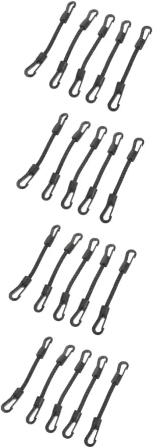 BESPORTBLE 20 Pcs Elastic String Hook Portable Hook Strap Outdoor Camping Hook Rope Kayak Hook Strap Bungee Rope Heavy Duty Hooks Portable Hook Rope Pom Double Head Camping Supplies
