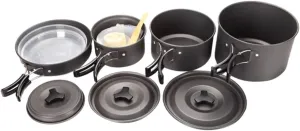 BESPORTBLE Camping Cookware Set Portable Insulation Pot 4-5 Person Outdoor Picnic Hiking Cookware Non-Stick Pan Utensils Easy Cleaning Perfect for BBQ