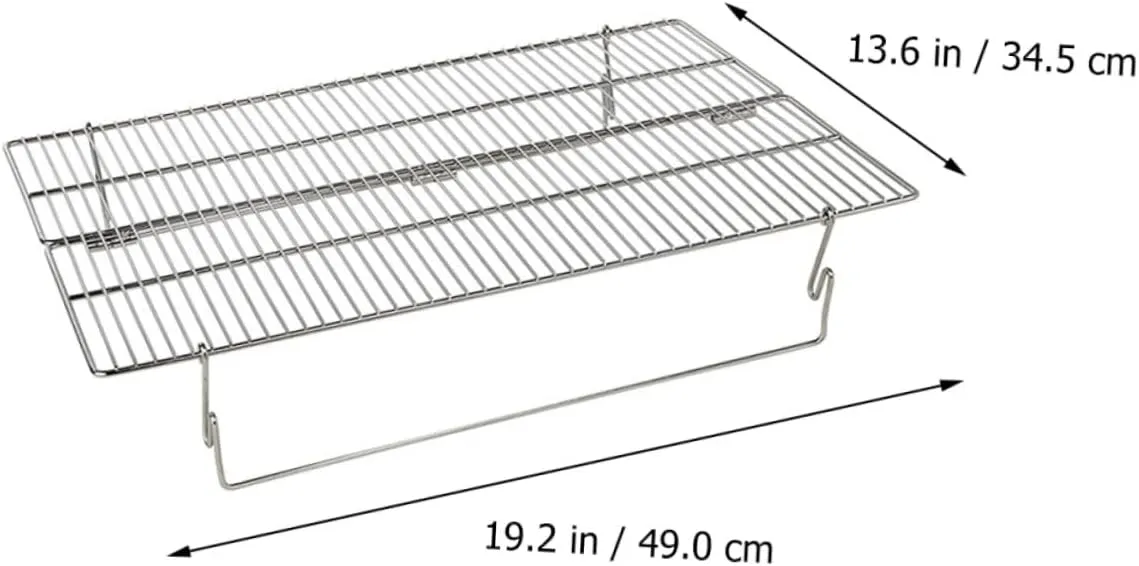 BESPORTBLE Stainless Steel Bbq Grilling Grid Fire Pit Grill Grate Camping Grill for Outdoor Cooking
