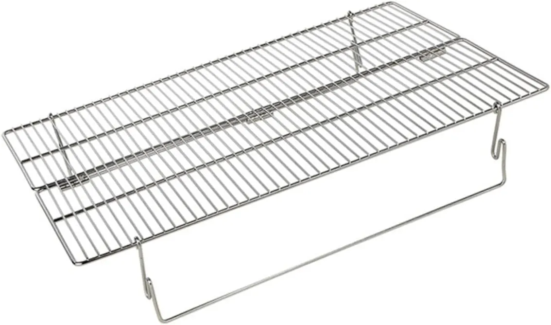 BESPORTBLE Stainless Steel Bbq Grilling Grid Fire Pit Grill Grate Camping Grill for Outdoor Cooking