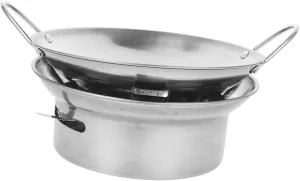 BESTYASH Sturdy Stainless Steel Dry Pot Hot Pot Cooker Effortless Cleaning Suitable for Social Occasions