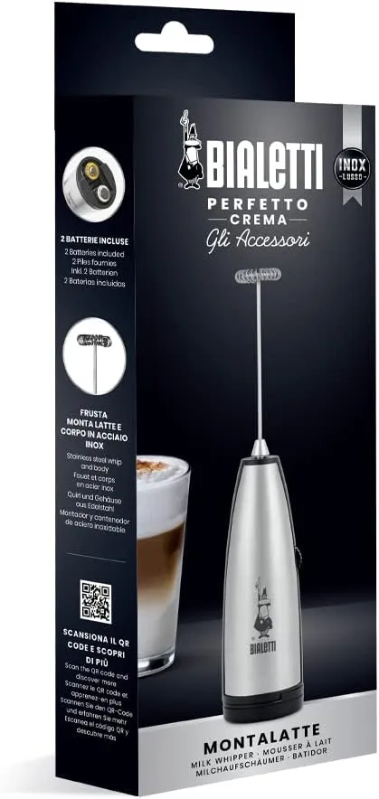 Bialetti Milk Frother, Stainless Steel, Silver, 30 x 20 x 15 cm