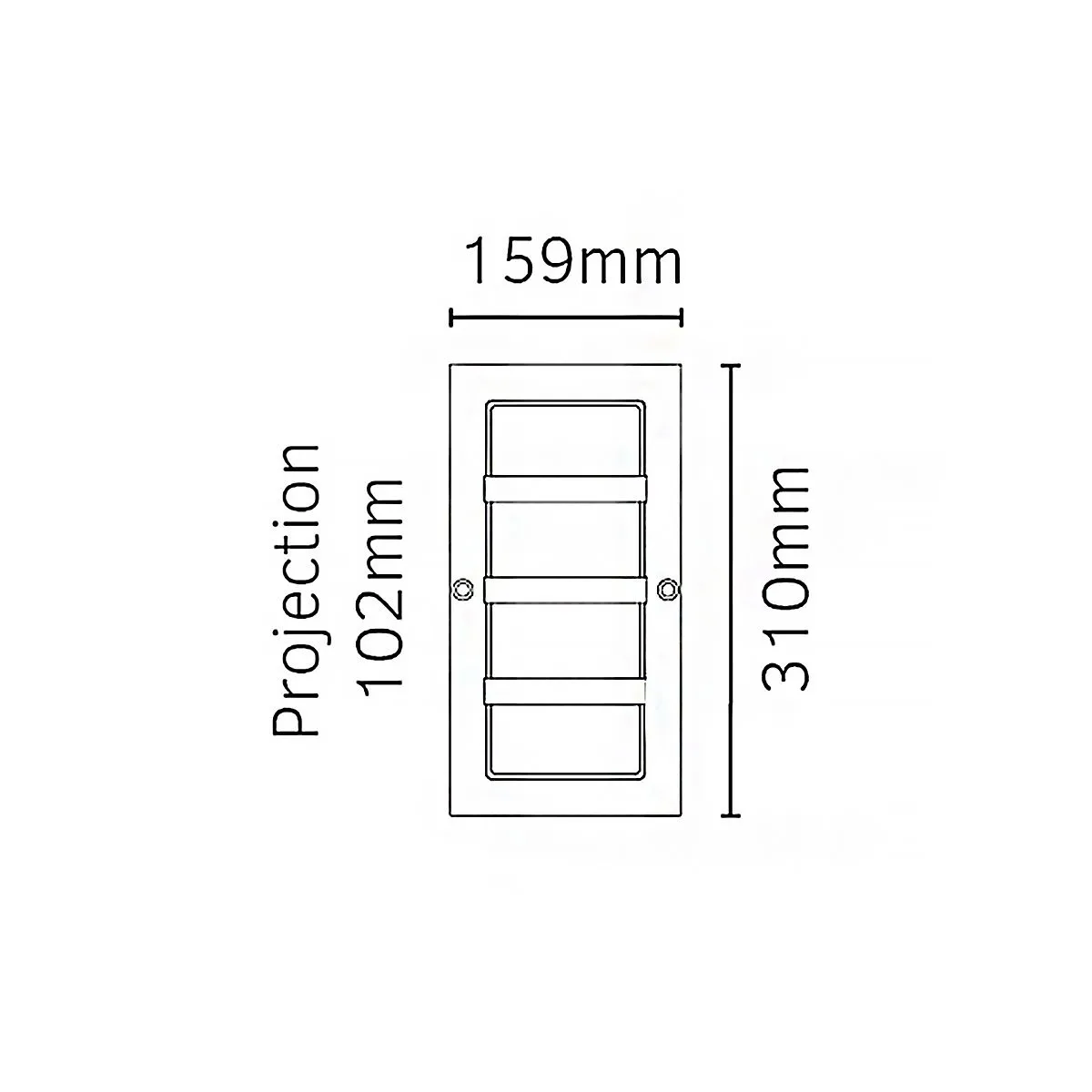 Boden 1 Light Wall Light - Black With Opal Polycarbonate | Black