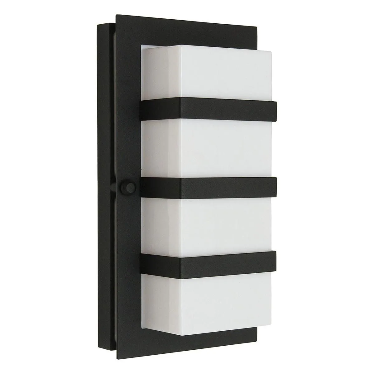 Boden 1 Light Wall Light - Black With Opal Polycarbonate | Black