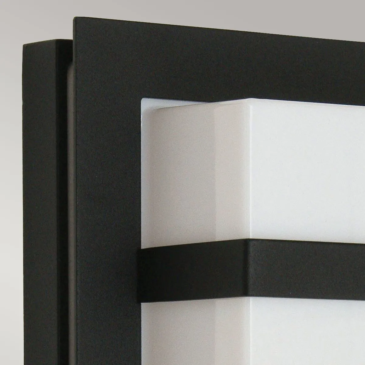 Boden 1 Light Wall Light - Black With Opal Polycarbonate | Black
