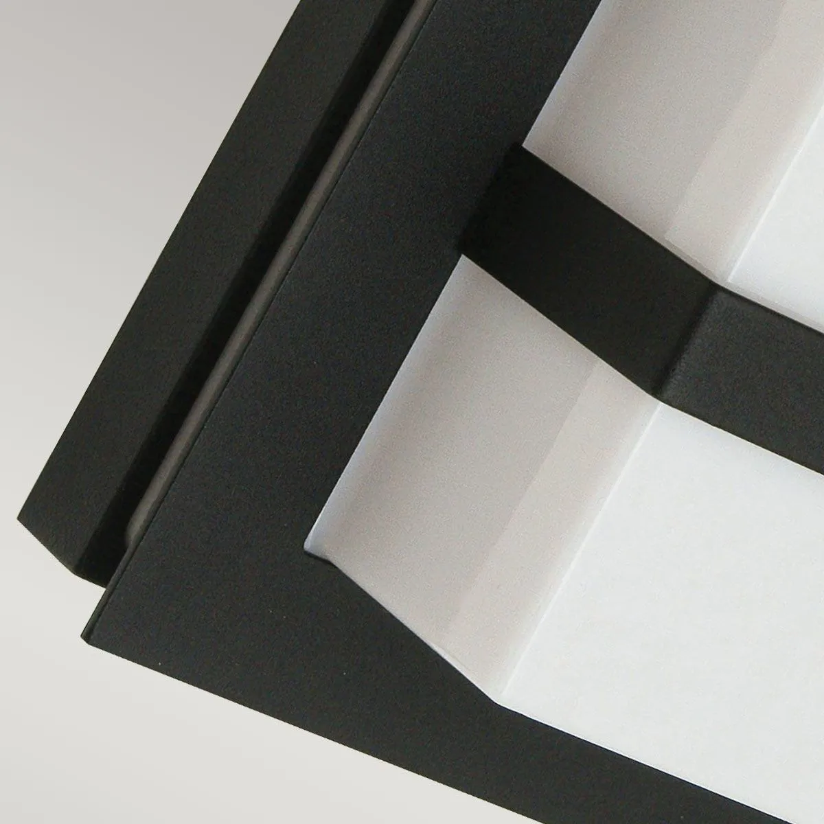 Boden 1 Light Wall Light - Black With Opal Polycarbonate | Black
