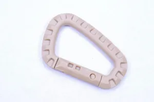 BORED? PARACORD! - 10 Pack Tan Plastic Heavy Duty Carabiners, Great for Paracord Projects