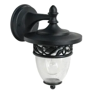 Burford 1 Light Wall Lantern | Black