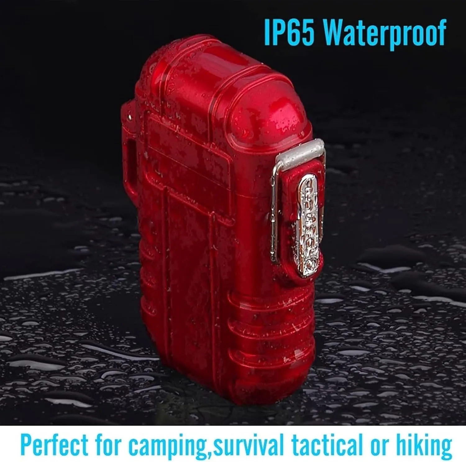 Butane Lighter with Safety Lock, Butane blowtorch Lighter, Windproof Jet Flame Lighter, Windproof and Waterproof Lighter Outdoor Portable Lighter with Gift Box, (Butane not Included)(Blue)
