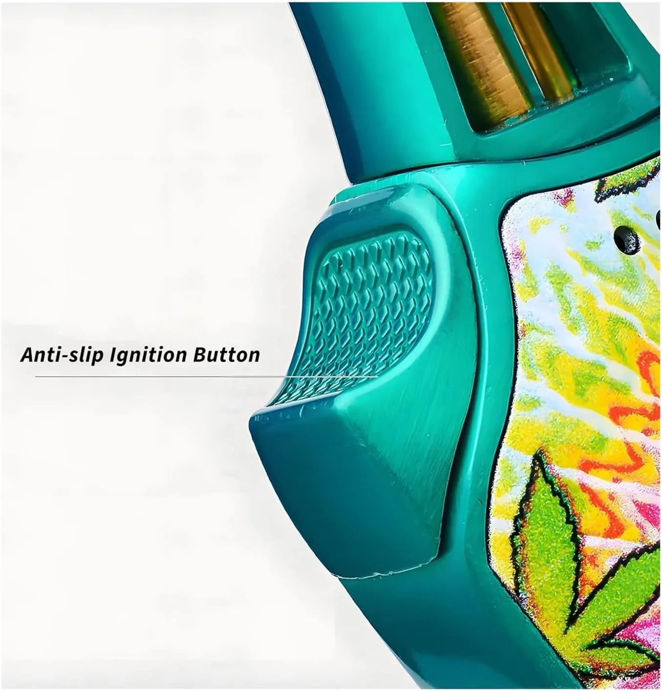 Butane refillable Transparent Windproof Lighter, blowtorch Lighter, refillable igniter with Continuous Flame Lock, Adjustable Flame Intensity(Color 1)