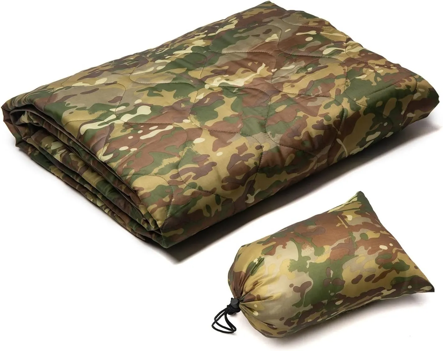 Camouflage Quilt Camping Blanket Beach Hiking Tourist Mattress Pad Portable Travel Picnic Mat Ground Sheet Sleep Cover (Color : CP, Size : A)