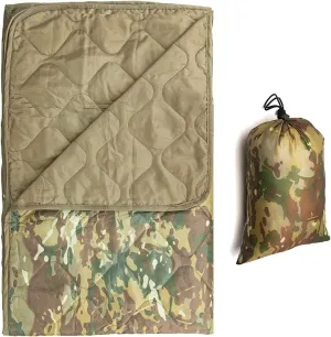 Camouflage Quilt Camping Blanket Beach Hiking Tourist Mattress Pad Portable Travel Picnic Mat Ground Sheet Sleep Cover (Color : CP, Size : A)