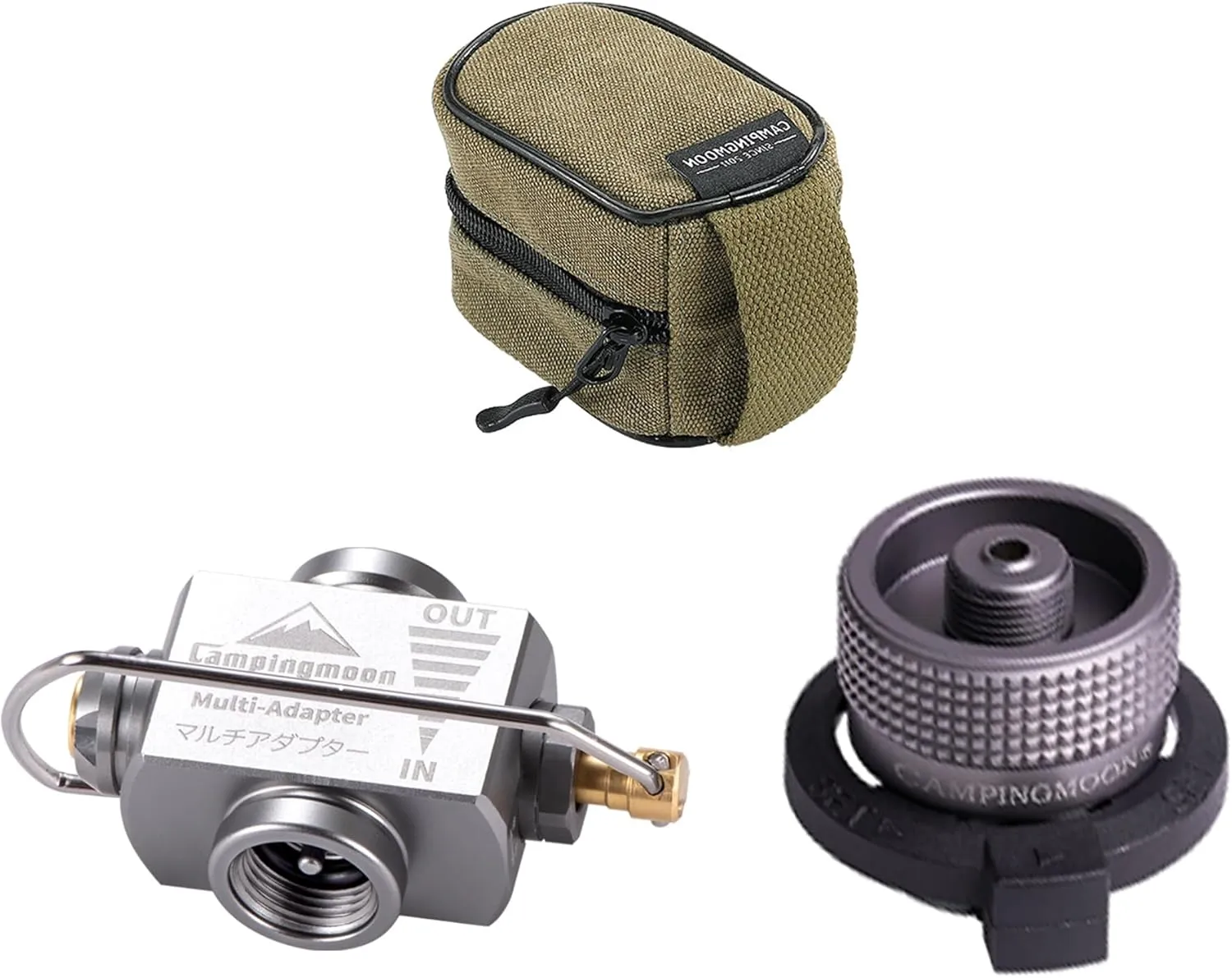 Camping Butane Gas Refill Adapter Z11/Z15 with Little Canvas Storage Bag