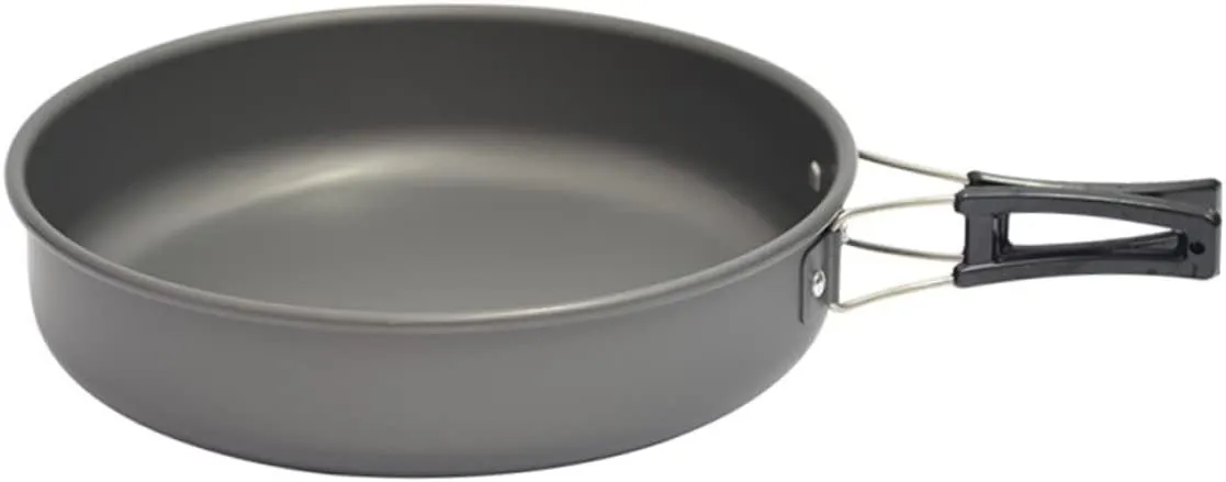 Camping Cookware Aluminum Frying Pan Portable Cooking Pot Non-Stick Outdoor Frying Pot for 2-3 People