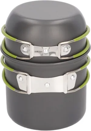 Camping Cookware, Compact/Lightweight/Durable Camping Pots and Pans Set, Camping Pot Anti Scald Foldable Handle Widely Used Camp Cookware Bowl Pot for Camping Travel Picnic