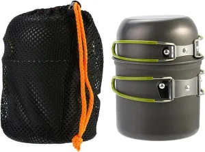 Camping Cookware Set, Compact Handgrip Aluminium Alloy Cookware Picnic Pot for Outdoor Camping