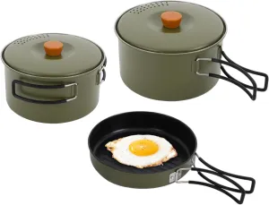 Camping Cookware Set Portable Camping Cooking Set 304 Stainless Steel Camping Pots and Pans Set Campfire Cooking Equipment with Storage Bag for Outdoor Camping Hiking Picnic for 2-3