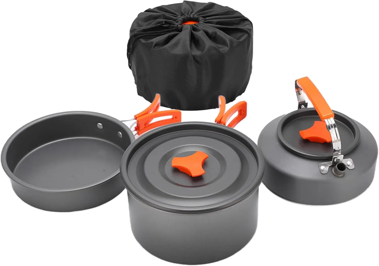 Camping Cookware Set, with Tableware Combination Non Slip Non Stick Coating Camping Tableware Set
