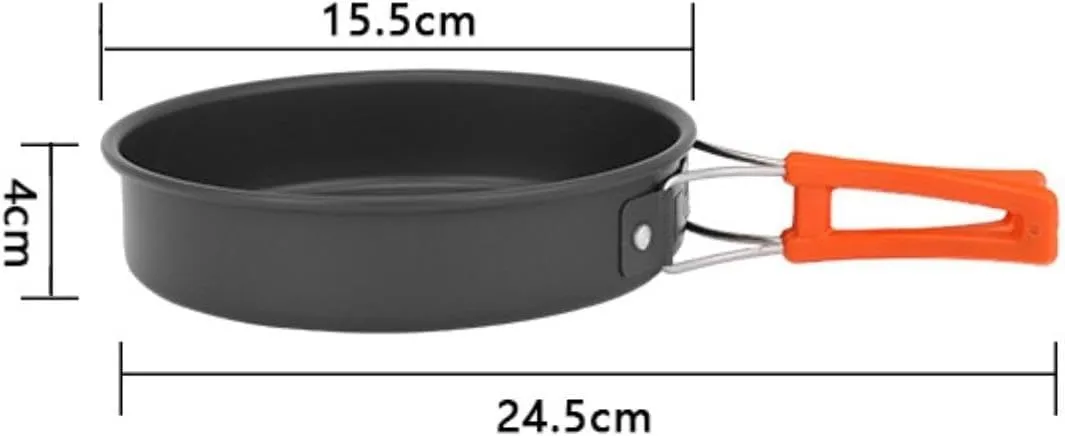 Camping Frying Pan Cooking Pot Lightweight Versatile Egg Pan Easy Clean Camping Skillet Cookware for Travel Outdoor Kitchen, S