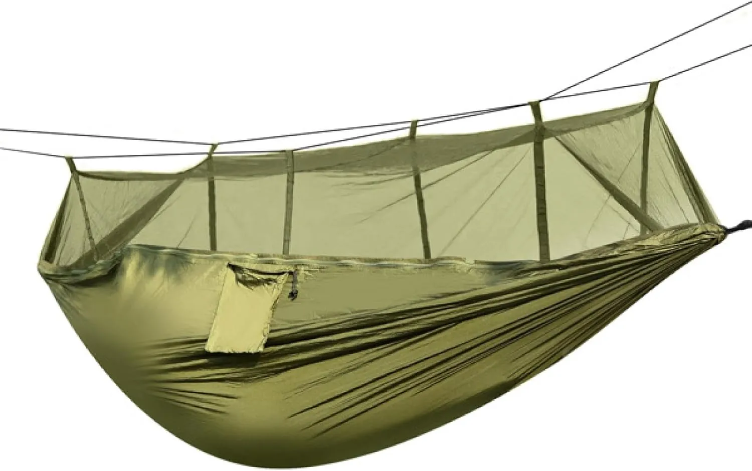 Camping Hammock, Portable Double Hammock with net, 600 lb Load 2 Person Hammock with Mosquito Account Outside Hiking Camping Hammock Portable Nylon Swing Hanging Bed with Hook Carry Bag