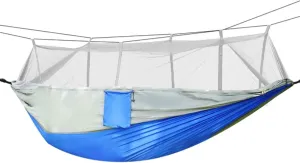 Camping Hammock, Portable Double Hammock with net, 600 lb Load 2 Person Hammock with Mosquito Account Outside Hiking Camping Hammock Portable Nylon Swing Hanging Bed with Hook Carry Bag