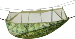 Camping Hammock, Portable Double Hammock with net, 600 lb Load 2 Person Hammock with Mosquito Account Outside Hiking Camping Hammock Portable Nylon Swing Hanging Bed with Hook Carry Bag