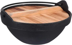 Camping Hot Pot Cast Pot Lid Removable Handle Large Cooking Pot Lid Pot Strainer Lid Cookware for