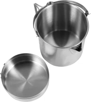 Camping Pot Set Compact Hiking Cookware Non-Slip Surface for Fishing Picnic and Outdoor Activities