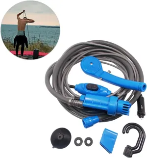 Camping Shower for Outdoor Use 12v Portable Shower Set Electric Pump and Car Charger