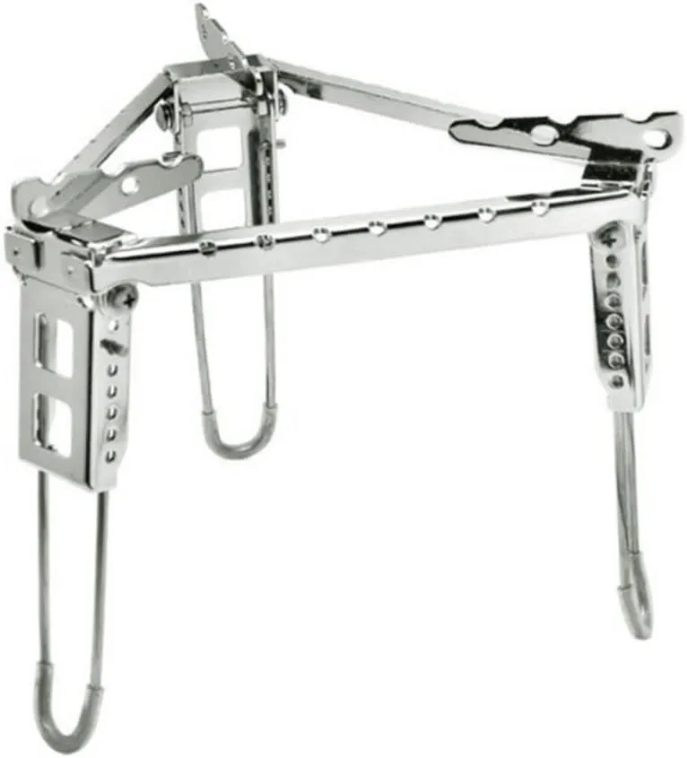 Camping Stove Stand Tripod Camping Pot Stand Stainless Steel Gas Canister Stand Picnic Outdoor Cookware Stand Folding BBQ Bracket Camping Equipment