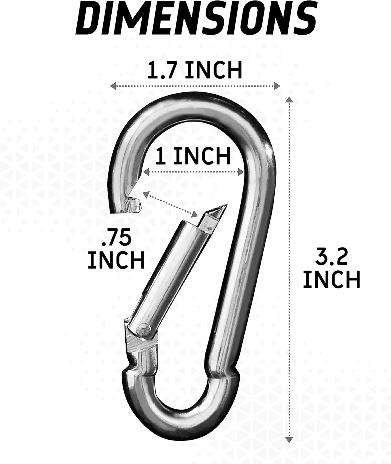Carabiner Clip 5 Pack - Multipurpose Heavy Duty Snap Hooks - Small and Large Clips for Keys - Carribeaner Hook