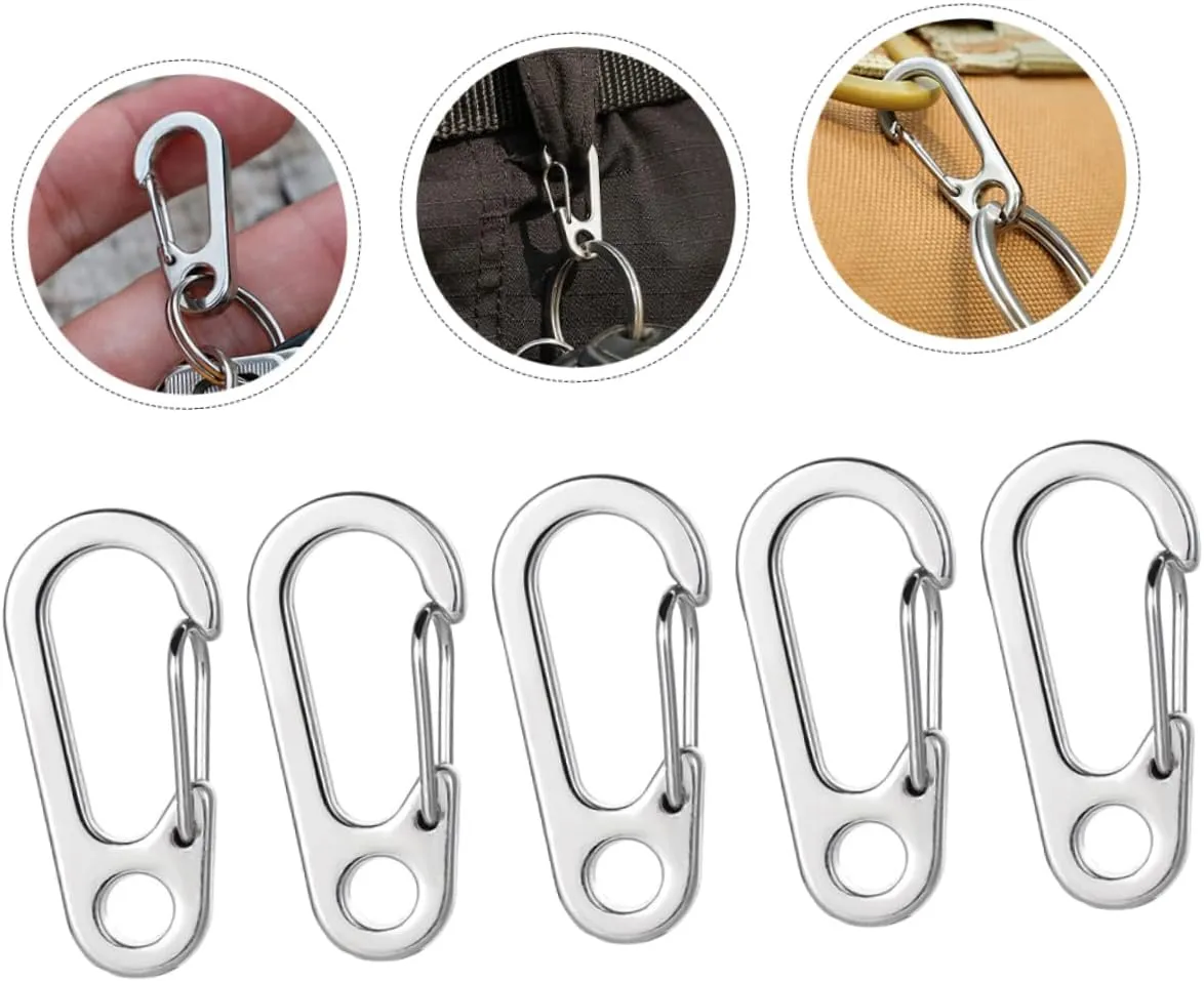 Carabiner Snap Hooks Heavy Duty Picture Hanging Wire Handbag Chain Key Lanyard Chain Anchor S Hooks S
