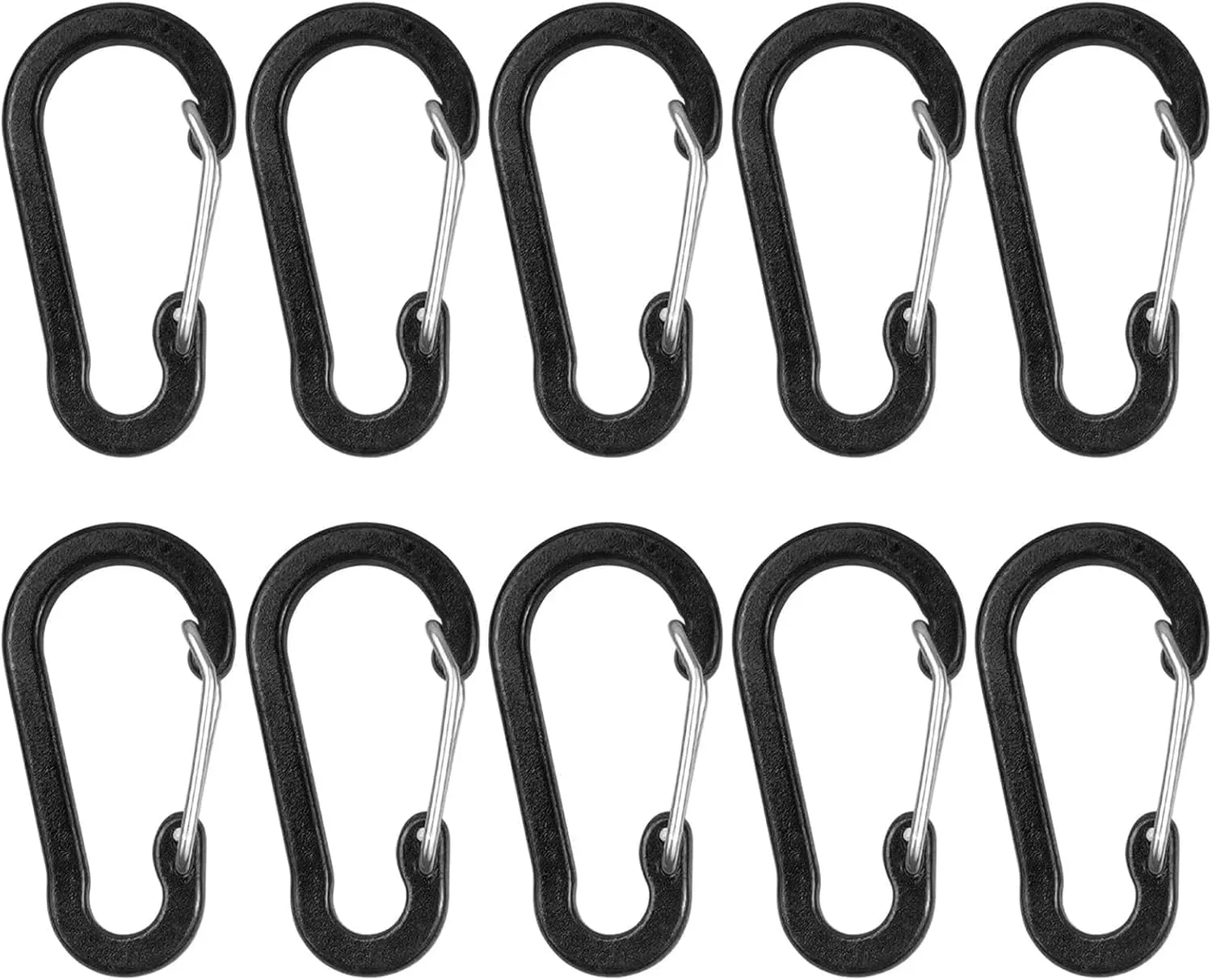 Carabiner,Carabiner Clip, Carabiner Clips Carabiner Clips Mini Aluminum Alloy Keychain Carabiner Clip D Rings for Camping Hiking Fishing Backpacking(Silver 5 Pack)