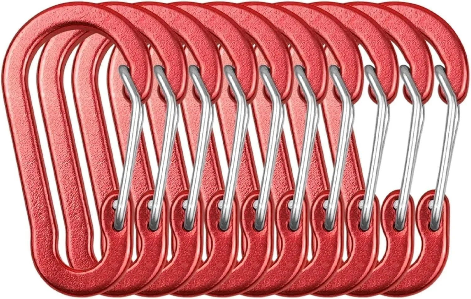 Carabiner,Carabiner Clip, Carabiner Clips Carabiner Clips Mini Aluminum Alloy Keychain Carabiner Clip D Rings for Camping Hiking Fishing Backpacking(Silver 5 Pack)