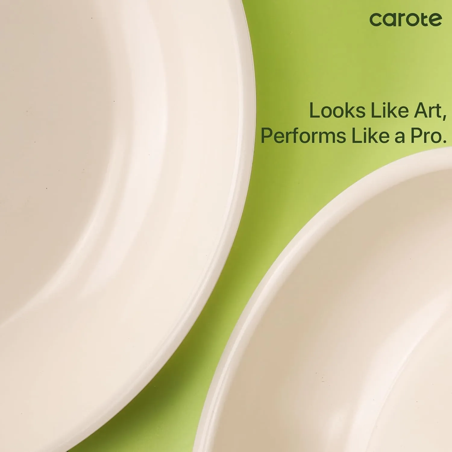 CAROTE Ceramic Cookware Sets, Pots and Pans Set Non Stick Non Toxic, Induction Cookware, Kitchen Cookware Sets, Pots Set for Healthy Coooking 15PCS, White